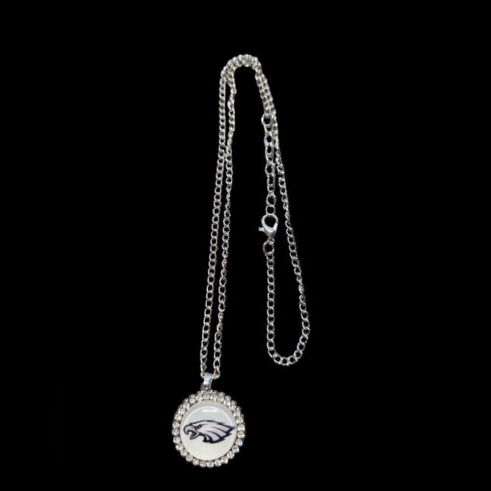 Philadelphia Eagles Pendant Necklace with Green and White Accent - Picture 2 of 2